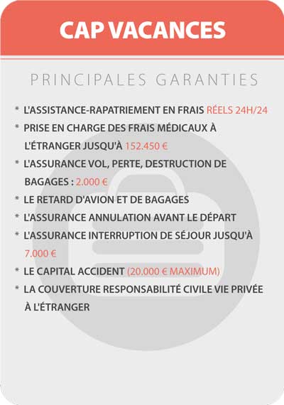 découvrez nos contrats d'assurance vacances, conçus pour vous offrir tranquillité d'esprit lors de vos voyages. protégez votre séjour contre les imprévus et partez serein grâce à nos garanties adaptées à vos besoins.